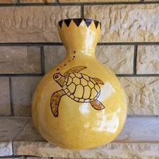 Burned Turtle Design Ipu - Hawaiian Drum - Unique Musical Gift