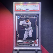 Jordan Lawlar 2021 Bowman Draft Chrome 1st Prospect Diamondbacks PSA 9