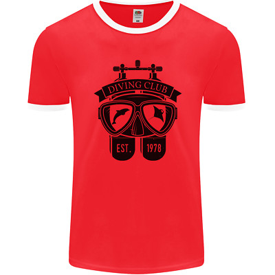 Scuba Diving Club Diver Deep Sea Wreck Herren Ringer T-Shirt FotL