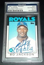PSA DNA Rc Bo Jackson Auto 1986 Topps Traded #50T Bo Jackson Rookie Autograph