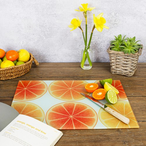 Flower Pink Protea Chopping Board Glass Textured Cutting Worktop Saver Kitchen - Picture 4 of 6