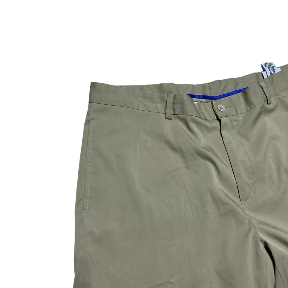 Slazenger Golf Shorts Mens 38 Khaki Flat Front Performance Stretch Casual - Image 4 of 4