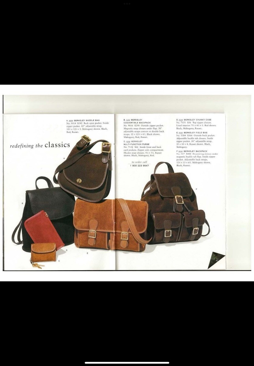 Vintage Coach Berkeley Saddle Bag Purse Glovetanned Leather