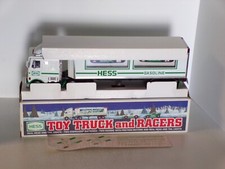 1997 Hess Toy Truck and Racers with Original Packaging and Insert - HS-F4-L