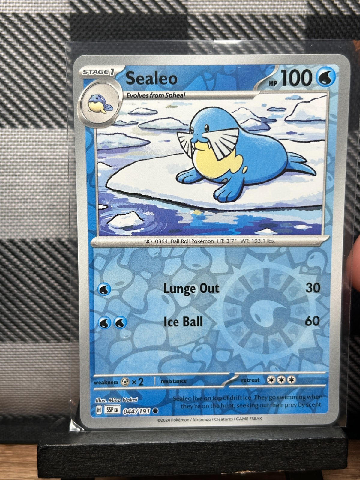 Pokemon TCG: Sealeo 44/191, Surging Sparks _ REVERSE HOLO