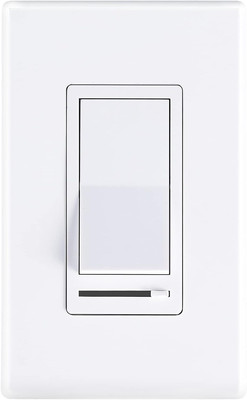 Cloudy Bay in Wall Dimmer Switch for LED Light/CFL/Incandescent,3-Way Single Pol