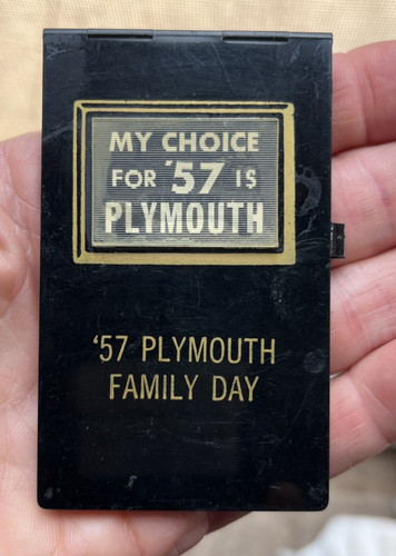 1957 Plymouth Family Day 2" x 3.5" Notepad Prism Reflective Advertising No Comp