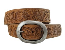 Cowgirls Rock Western Belt Womens Leather Oval Buckle Rusty 9657300