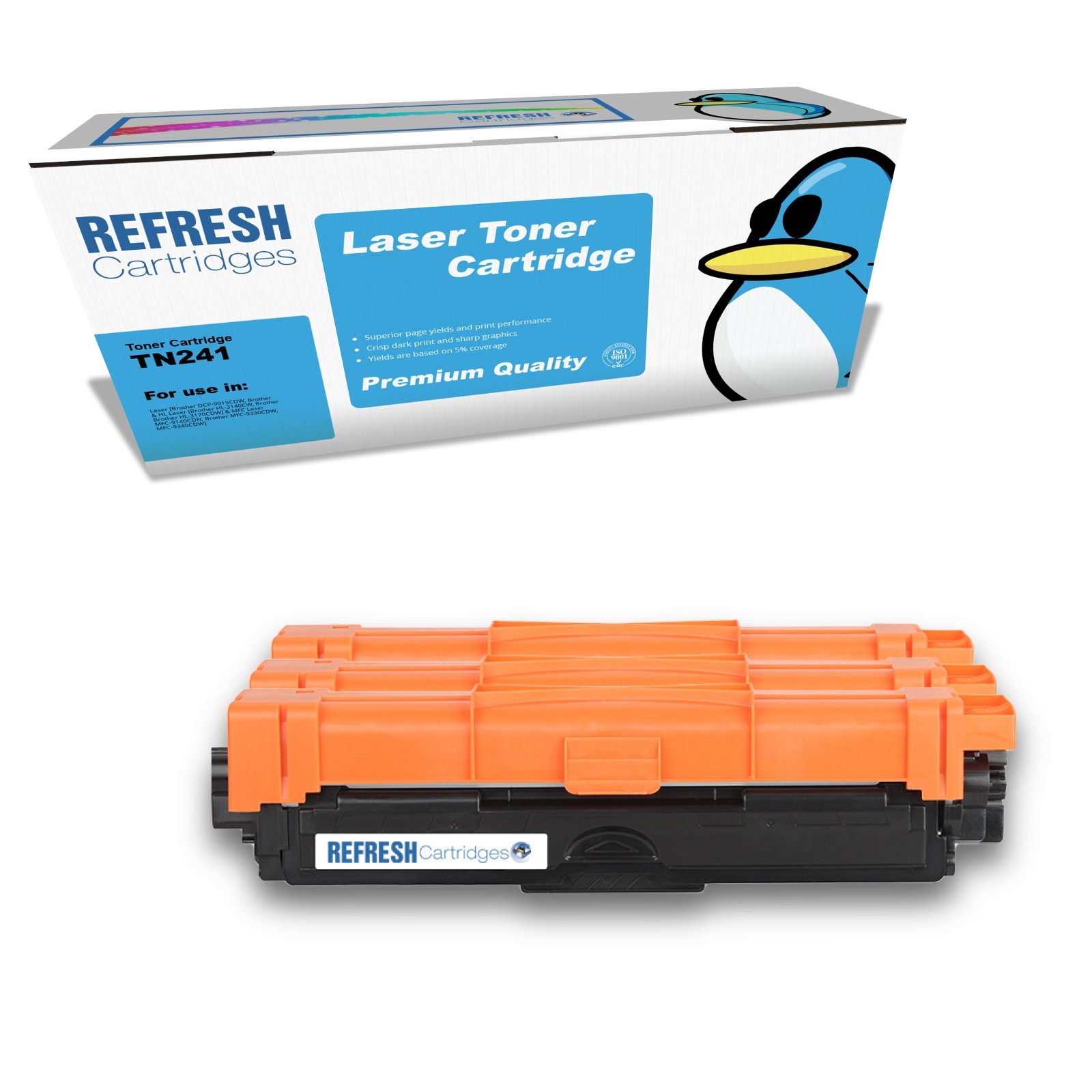 Refresh Cartridges Value Pack TN241CMY Toner Compatible With Brother Printers