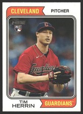 Tim Herrin #639 2023 Topps Heritage Cleveland GuardiansRC Rookie
