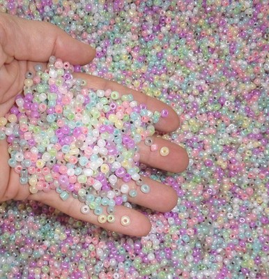 Seed Beads 6/0 4Mm Glass Pony Beading DIY Craft Jewelry Making Assorted Mixed Co