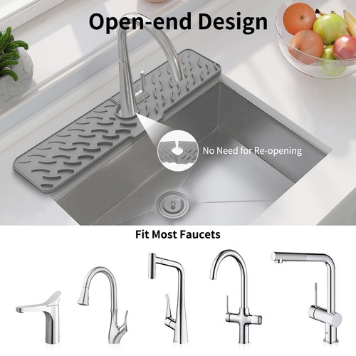Silicone Faucet Mat Kitchen Sink Splash Guard Slip Drain Pad Drip Catcher Tray - Picture 7 of 10