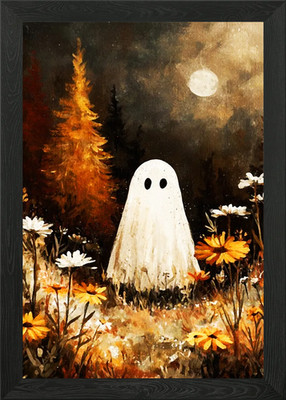 Geist im Blumenfeld gerahmtes Wandbild Poster Leinwanddruck Bild