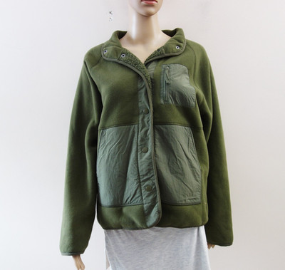 Te Verde Women's Button Down Sherpa Jacket in Olive Green Size (M) NWT!