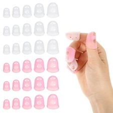 30 Pcs Rubber Finger Tips, Fingertip Protector Caps Anti-Slip Fingertips Prot...