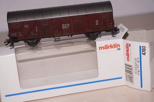 RF20] Märklin Spur H0 4703 gedeckter Güterwagen “GEP” der DB OVP | Zustand: Gebraucht