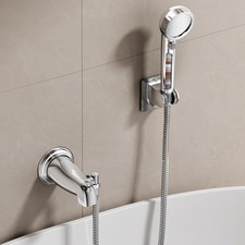 Bathtub Faucet with Sprayer, Filtered Shower Head Attaches to Tub Faucet, Met...