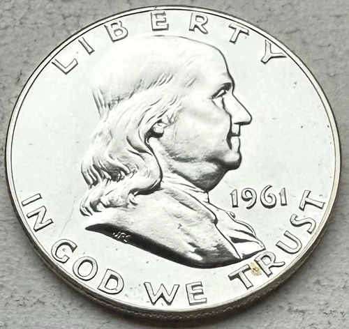 1961 Proof Franklin Half Dollar 90% Silver-INV#8500