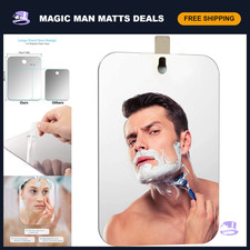 Large Fogless Shower Mirror - Anti-Fog Shaving Mirror with Hook for Easy Use