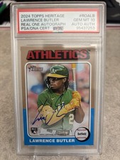 Lawrence Butler RC 2024 Topps Heritage Real One Auto #ROA-LB PSA 10 GEM MINT