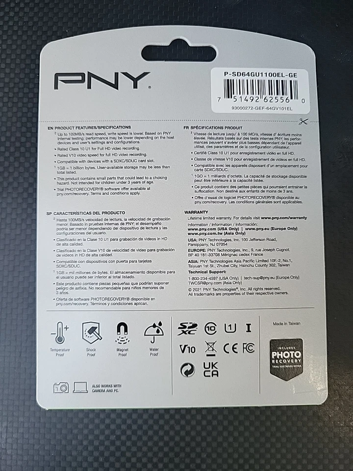 PNY 64GB Elite Class micro SD- Brand New - Image 2 of 2
