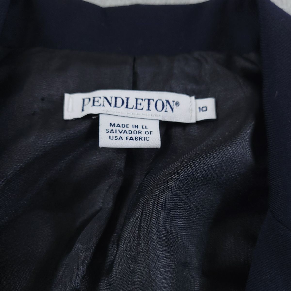 Pendleton Blazer Womens 10 Navy One Button Single… - image 3