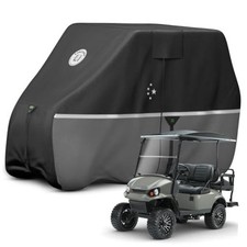2/4/4 2 Passenger Golf Cart Cover Fits M - Fit for 2 Passenger Cart Black Gray