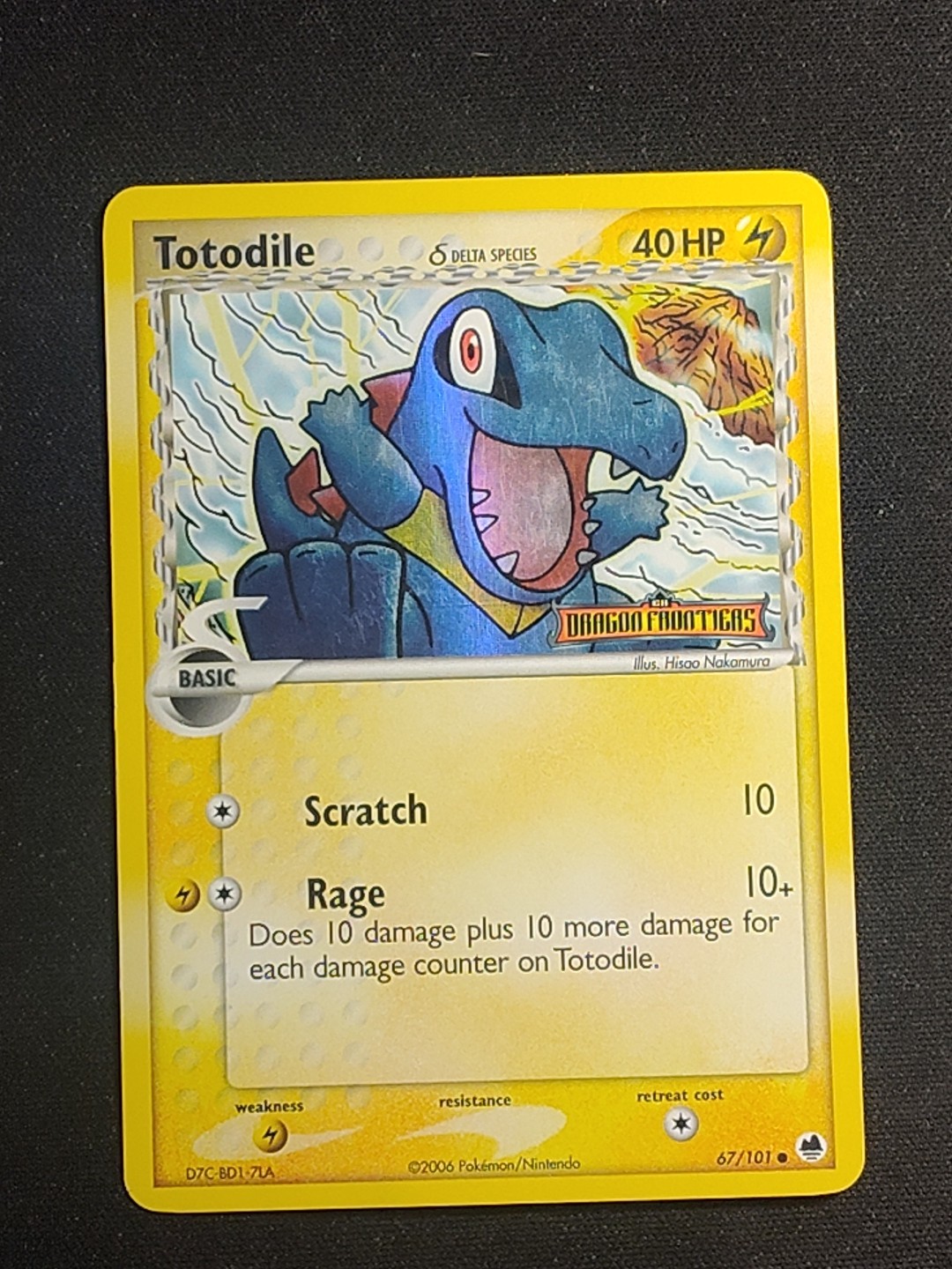 Totodile Pokemon TCG Delta Species 67/101 Reverse Holo Foil Stamped Card MP