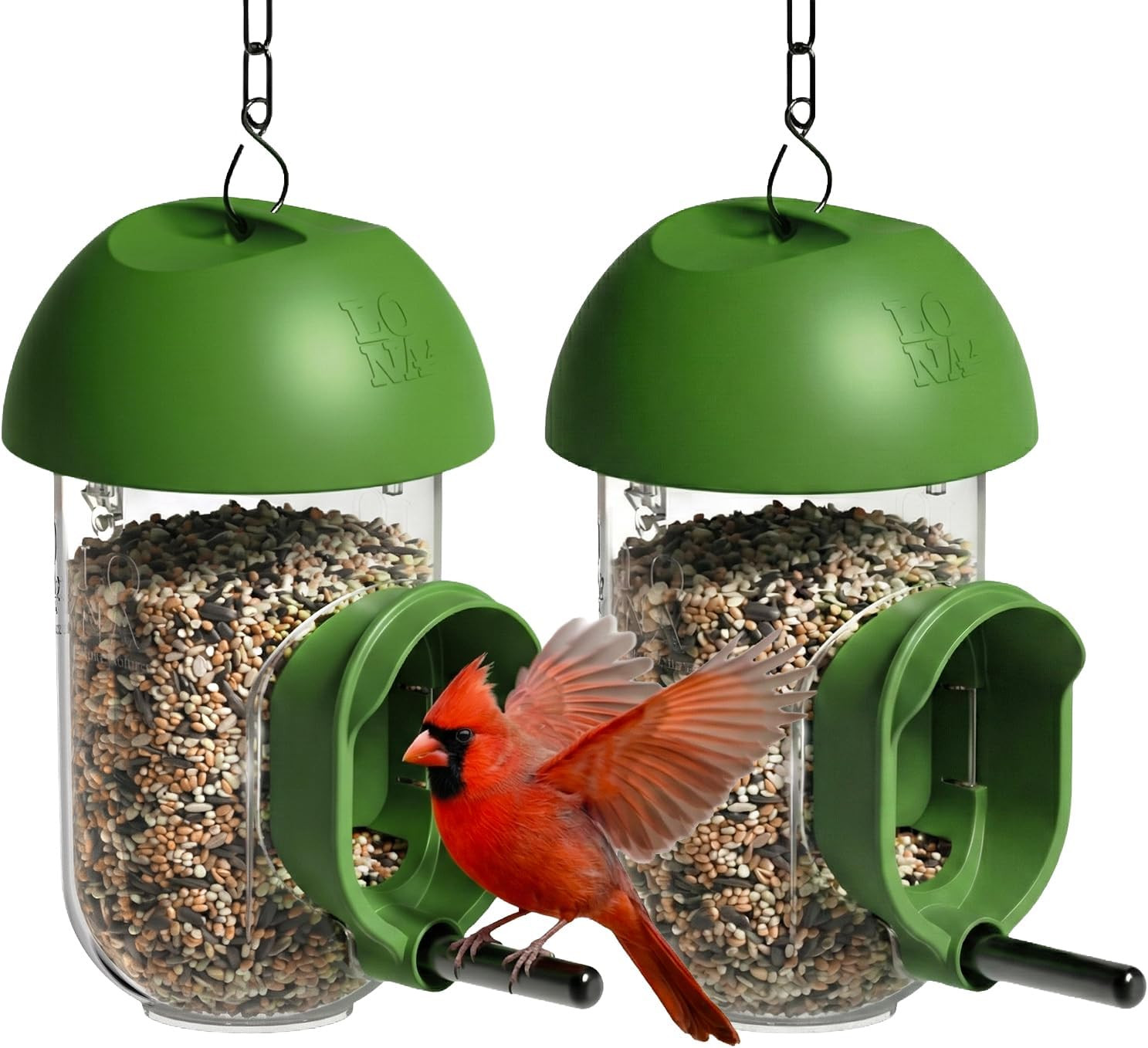 S For Outdoors 2 Pack, Tube Birds Feeder Weatherproof With Multi