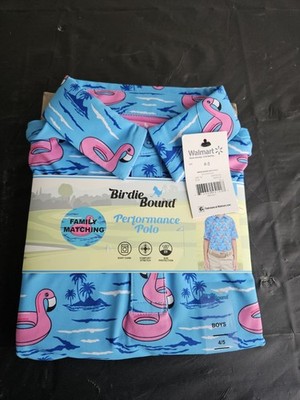 Birdie Bound Blue Radiance Performance Polo  Men's New With Tag Size Kids 4-5