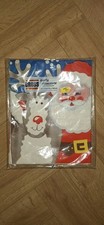 Vintage Santa Xmas Paper Table Cover By Cross 1980s