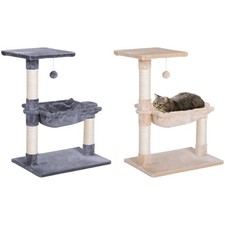 PawHut Torre per Gatti Multilivello con Amaca e Pallina Appesa