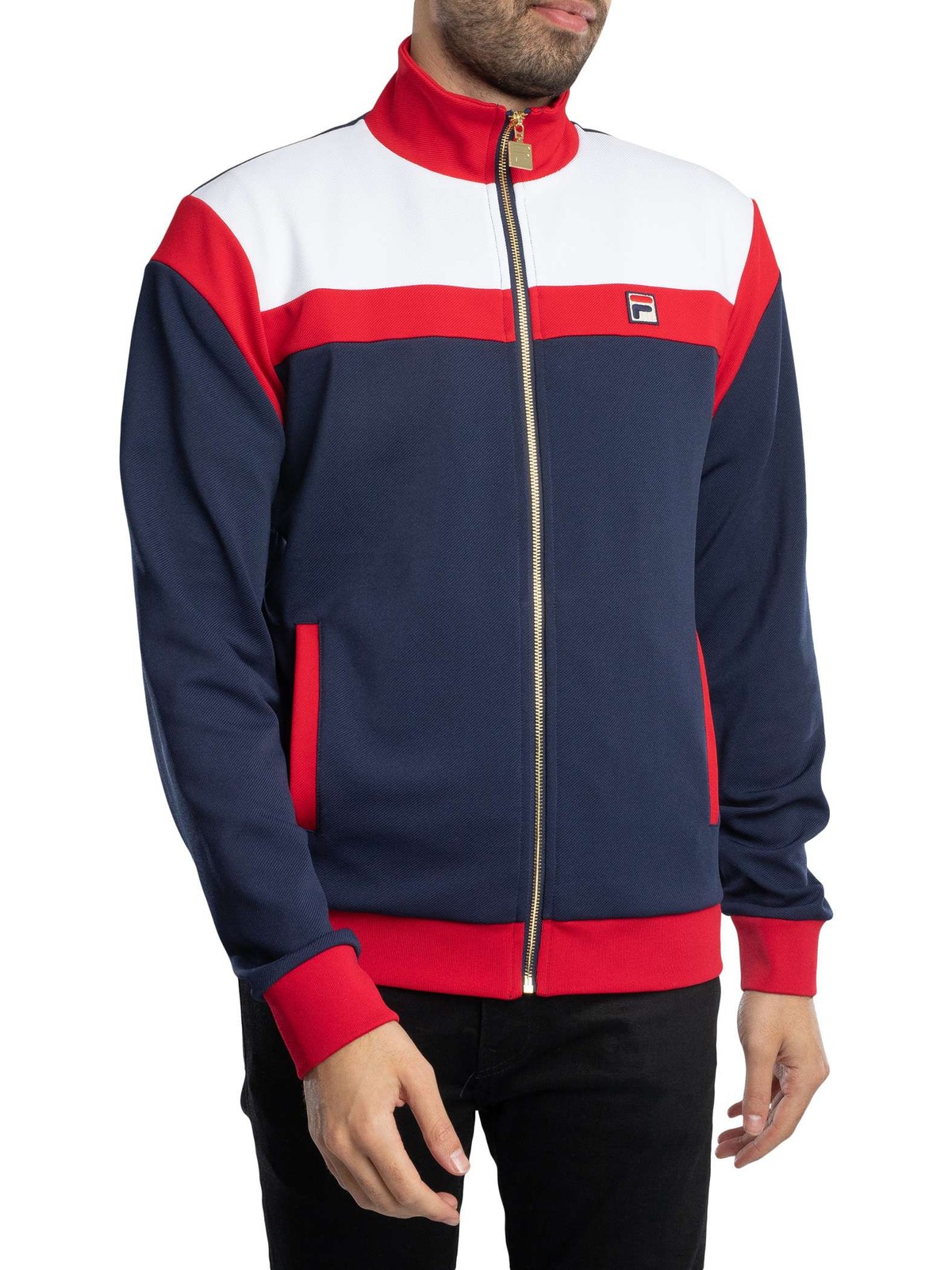 Fila Uomo Giacca da pista Cruz Color Blocked Archive Blu