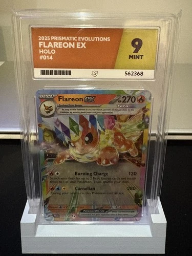 Ace Grading 9 2025 Pokémon TCG Flareon ex Holo 014/131 Prismatic Evolutions