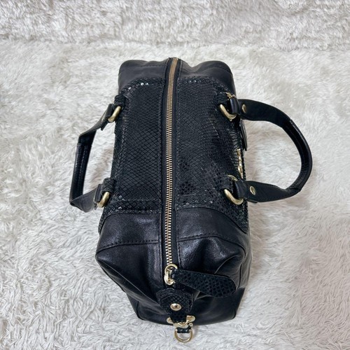 COACH Leather 2way Studs Mini Boston Bag - Gem