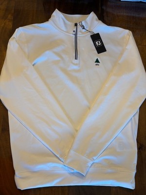 NWT MEN'S FOOTJOY APPROACH 1/4 ZIP PULLOVER, SIZE: S, COLOR: WHITE (M3.23)