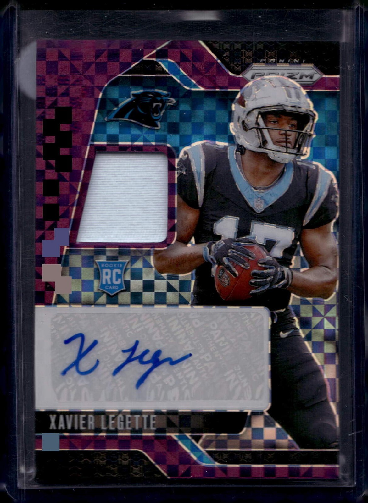 2024 Prizm Xavier Legette Rookie Patch Autographs Purple Power #/49
