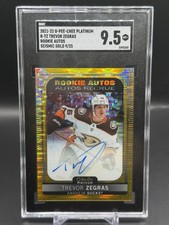 2021-22 O-Pee-Chee Platinum Trevor Zegras Seismic Gold Rookie Auto /25 SGC 9.5