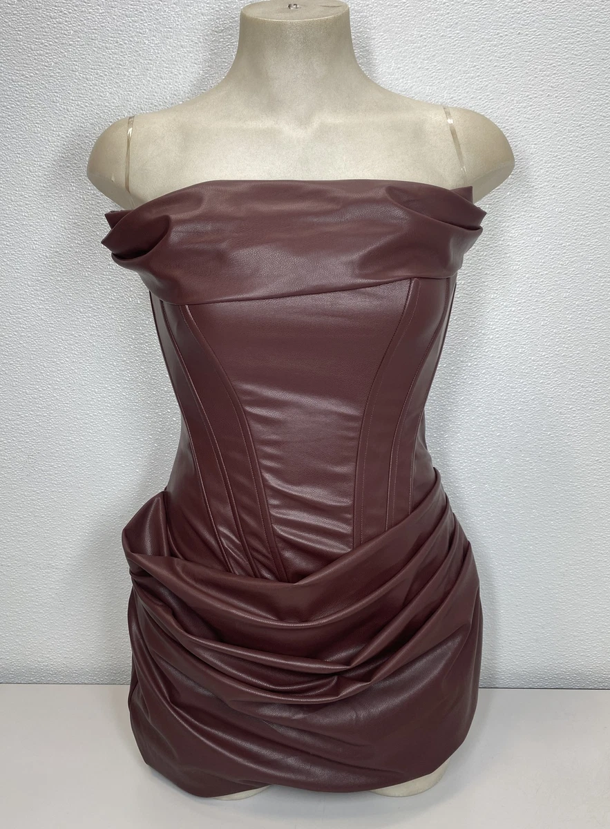 Las mejores ofertas en Mini vestidos de cuero sinttico sin mangas por  encima de la rodilla | eBay