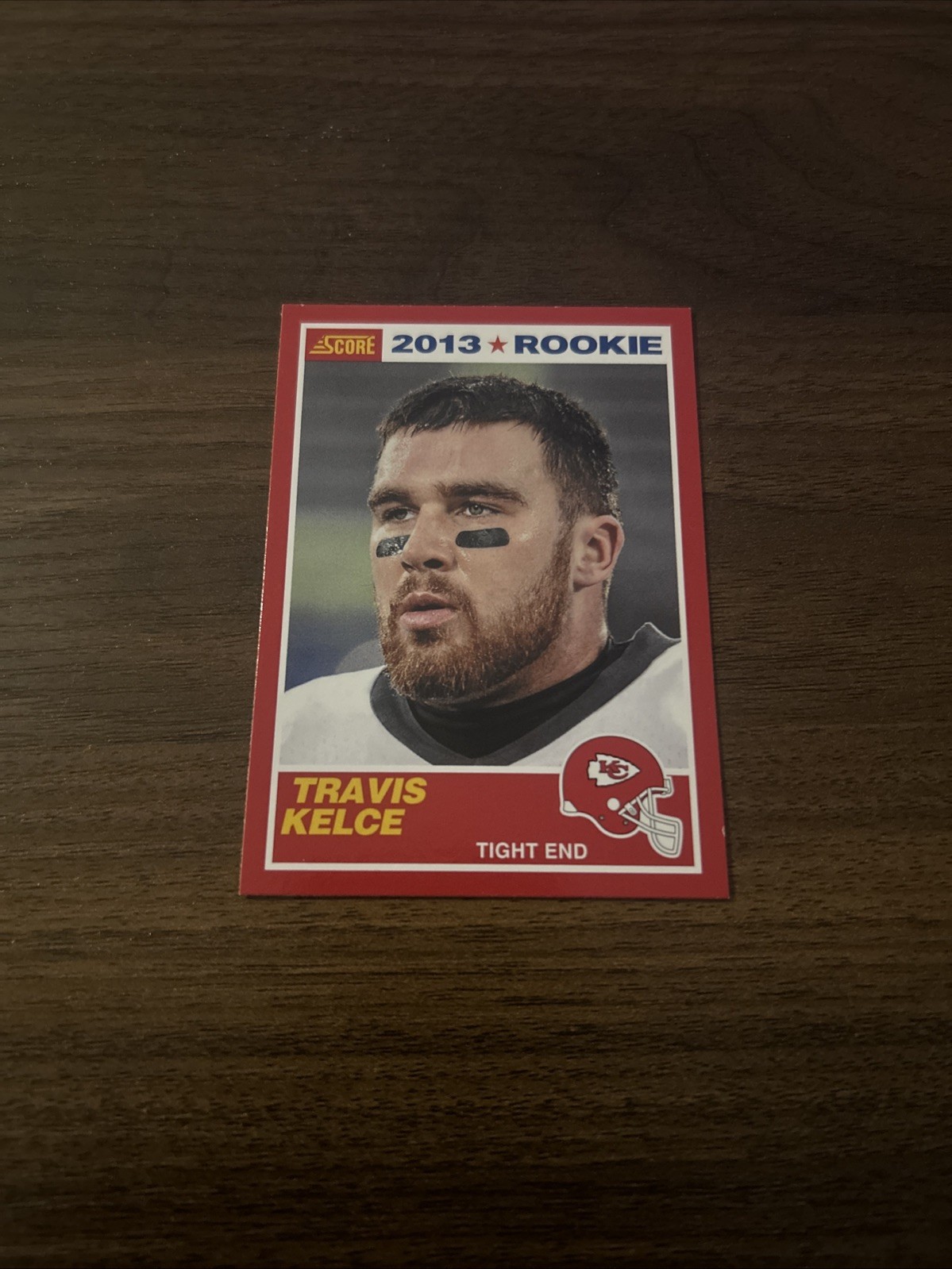 2013 Score Travis Kelce Red Rookie Card Kansas City Chiefs Color Match SP