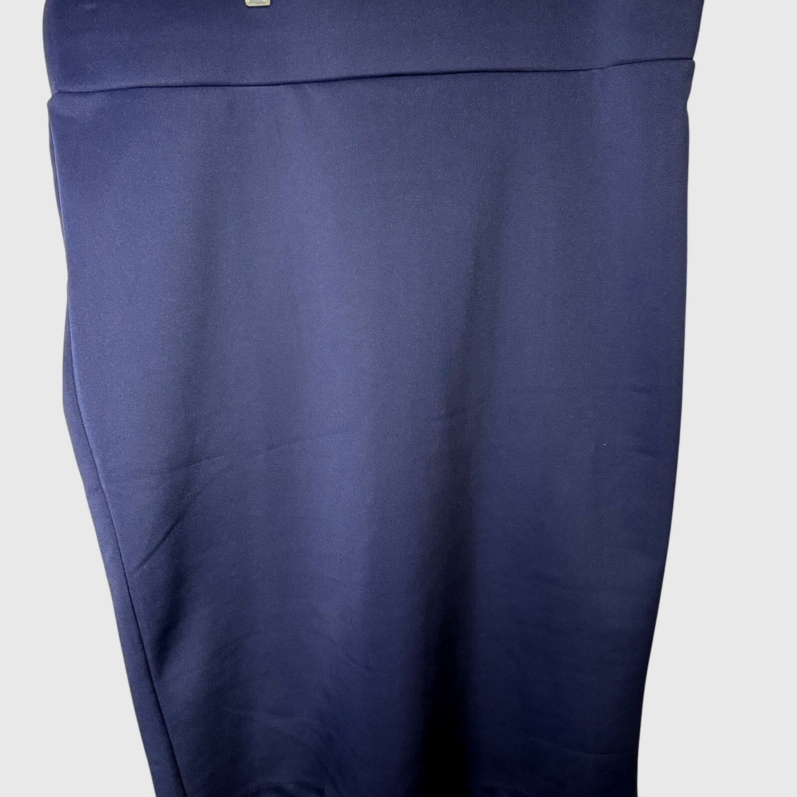 Eloquii Navy Blue Stretch Knit Pencil Skirt Plus 18 Professional Career bodycon