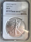 2025 P American Silver Eagle NGC MS69 Eagle Privy