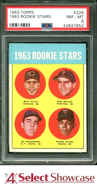1963 TOPPS #228 ED KRANEPOOL-TONY OLIVA RC PWCC-E TOP 15% PSA 8