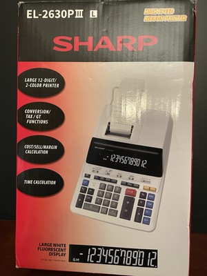 Sharp EL-2630PIII Printing Calculator -High Speed Ribbon Printer Calculator -NEW