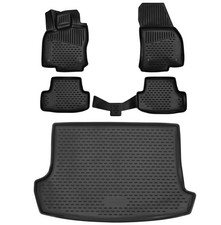 Gummi Kofferraumwanne Fußmatten Set für VW T-Roc 2014-2025 Laderaumwanne Matten