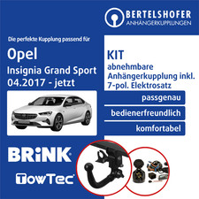 Für OPEL Insignia Grand Sport Typ Z18 04.2017-jetzt AHK abn +7pol sp. E-Satz EBA
