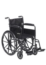 Drive Manual Wheelchair Foldable Swing Away Legrest Padded Armrest Black Steel