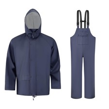 Heavy-Duty Waterproof Rain Suit for Men, Rain Gear Jacket and Pants Set for O...
