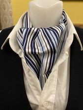 VINTAGE STRIPED FRENCH EVENING DRESS SCARF CRAVAT New Old Stock
