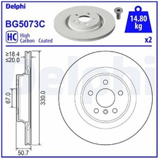 2x Bremsscheibe hinten für BMW 1-er F40 F70 2-er Gran F44 F74 X1 U11 X2 | 26224